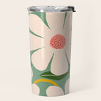 Wild Daisies - green Travel Mug Gallery Image 2