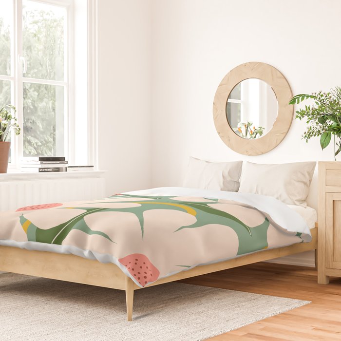 Wild Daisies - green Duvet Cover Gallery Image 2