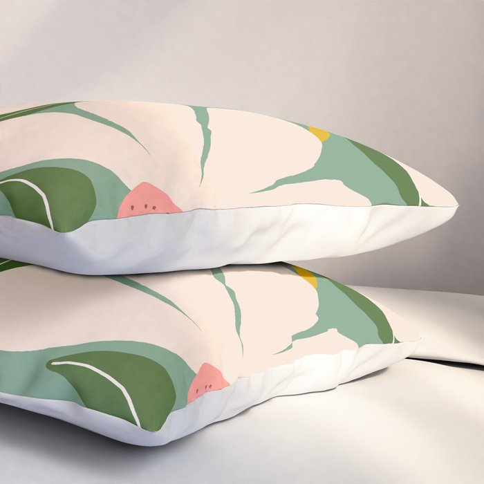 Wild Daisies - green Pillow Sham Gallery Image 3