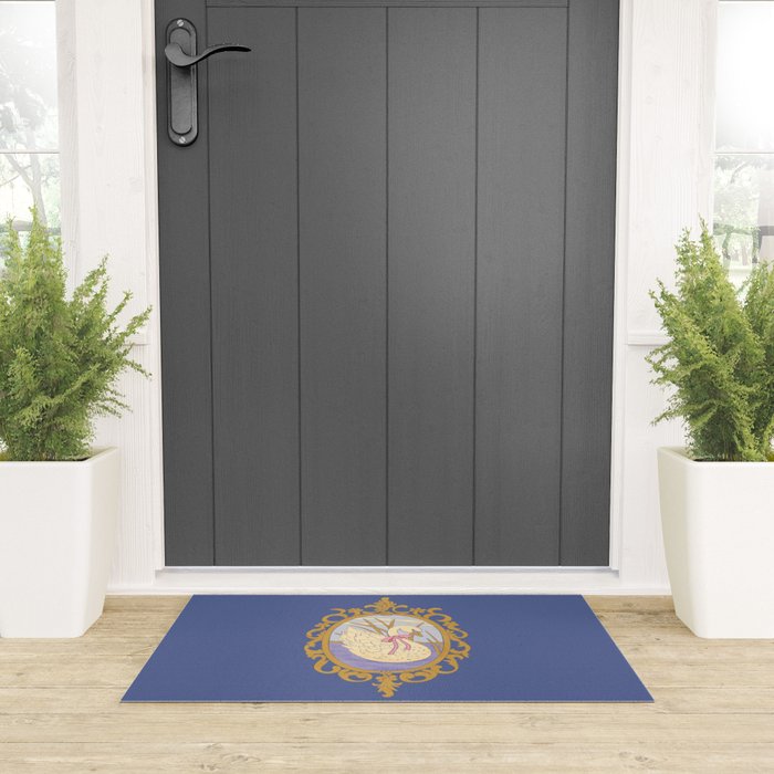 Whimsical Swan with Bow Cottagecore Fairytale Storybook Nursery Wall Art Welcome Mat Gallery Image 3