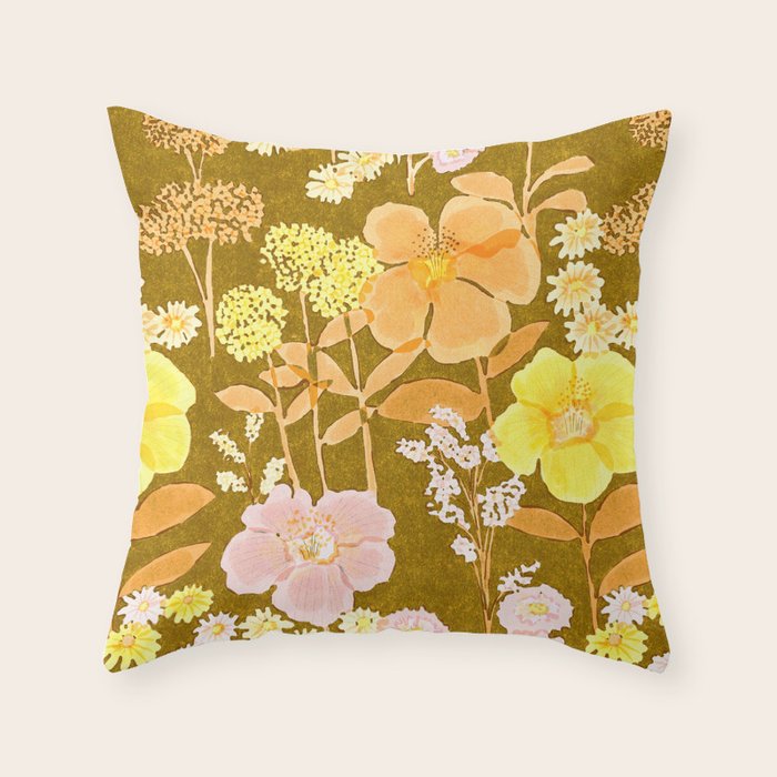 Grandma's Flowers Throw Pillow Gallery Image 6