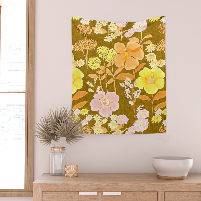 Grandma's Flowers Wall Tapestry Gallery Image 2