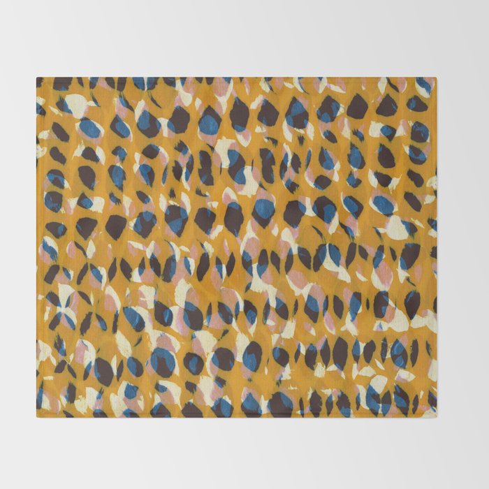 Pure Strokes #2 / Orange, Pink & Blue Throw Blanket Gallery Image 2