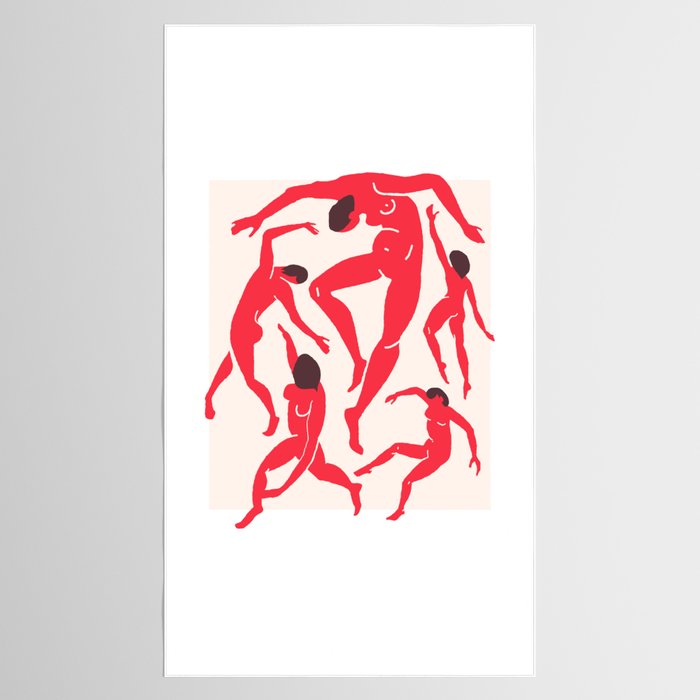 The Dance 3 | Henri Matisse - La Danse | Scarlet Red Edition Tablecloth Gallery Image 2