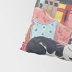 Cat on sofa in London pastel colours Pillow Sham Gallery Image 4