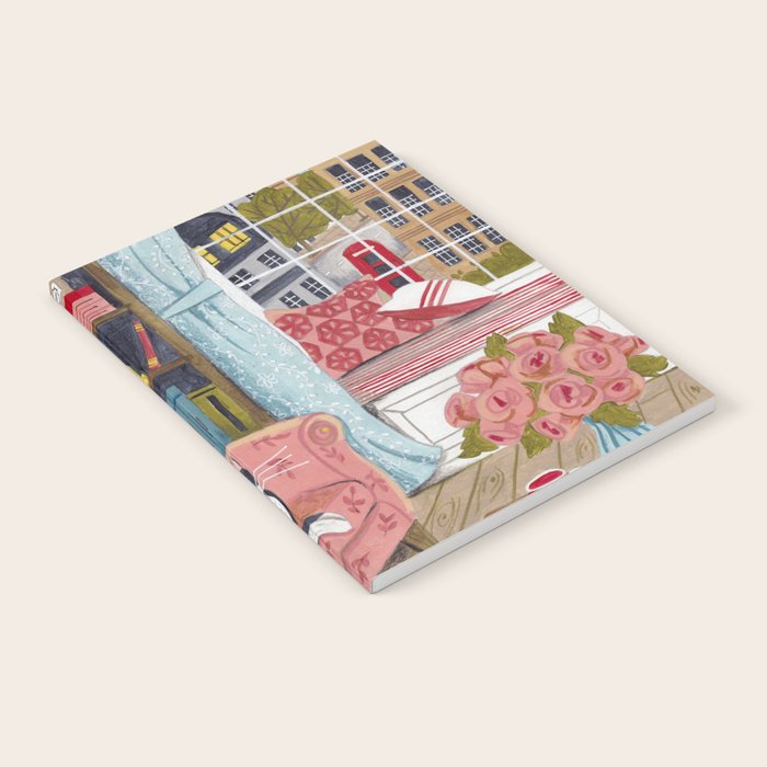 Cat on sofa in London pastel colours Notebook Gallery Image 2