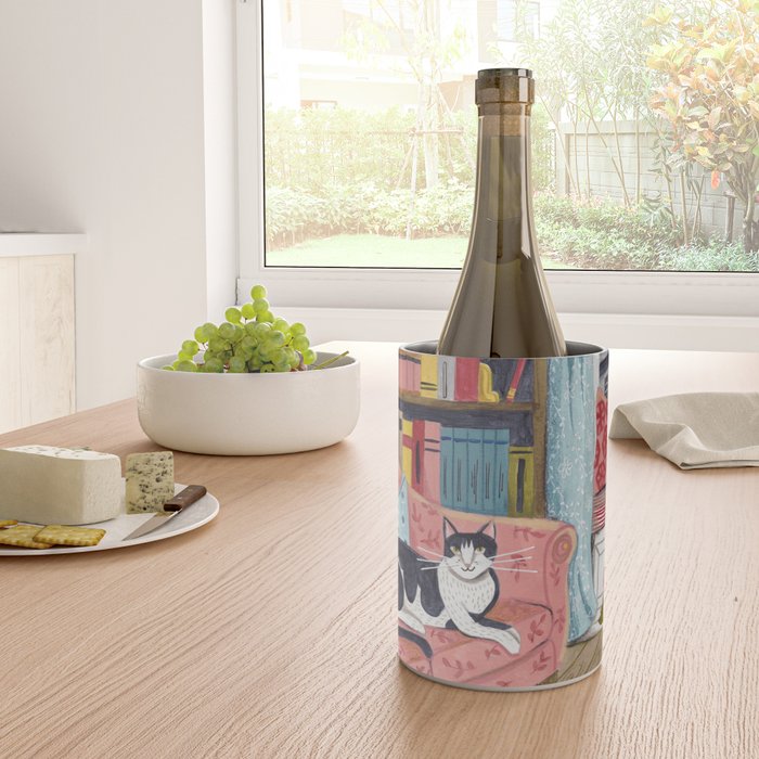 Cat on sofa in London pastel colours Wine Chiller Gallery Image 4