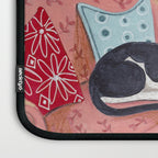 Cat on sofa in London pastel colours Laptop Sleeve Gallery Image 3