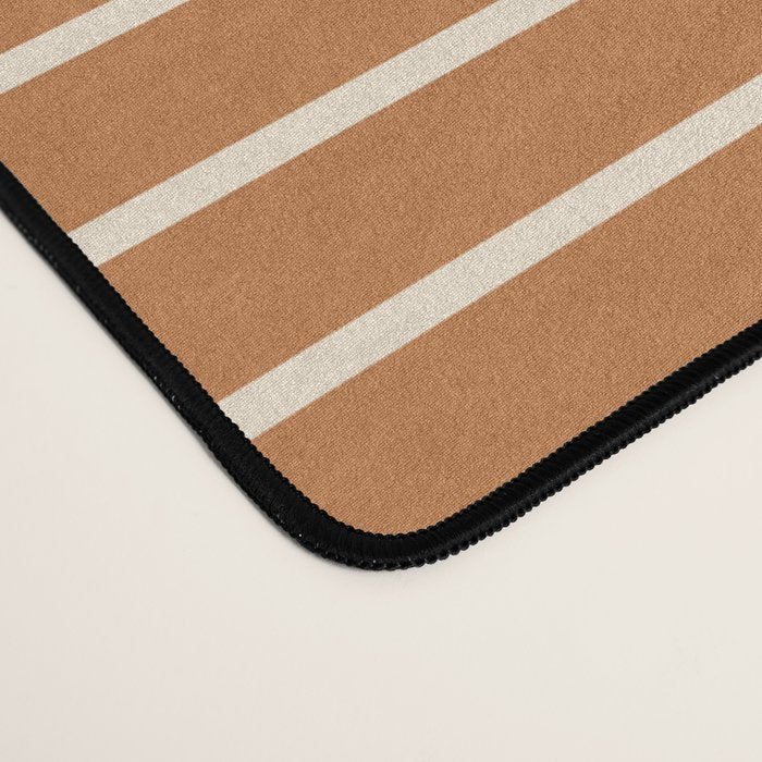 Color Block Line Abstract LXXIX Pantone Peach Fuzz Desk Mat Gallery Image 4