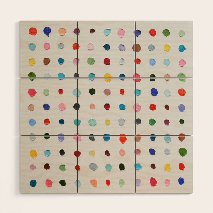 Infinite Polka Daubs Wood Wall Art Gallery Image 1