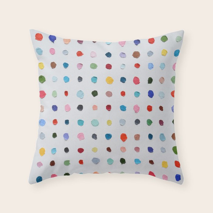 Infinite Polka Daubs Throw Pillow Gallery Image 1
