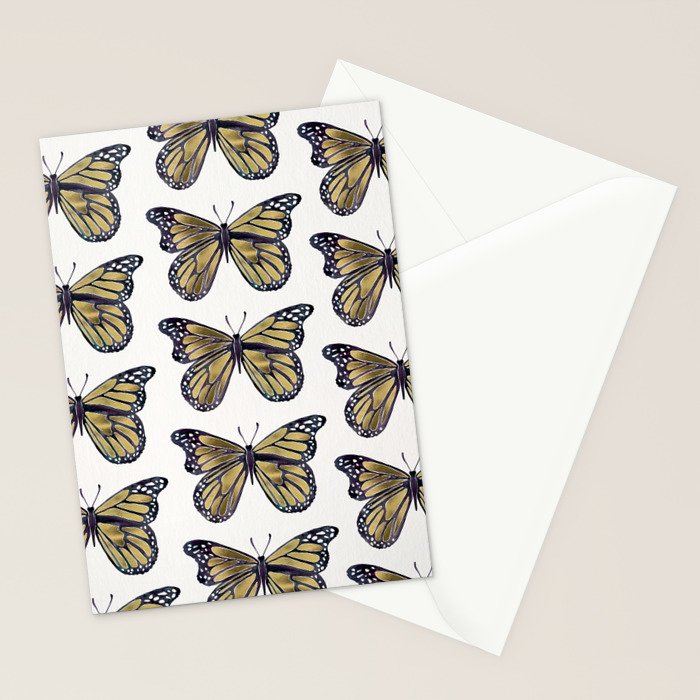 Gold Butterfly Stationery Card Gallery Image 2