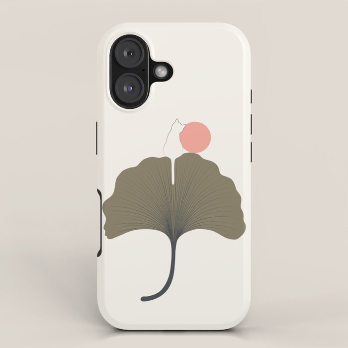 Cat and Plant 33 iPhone Case Gallery Image 1