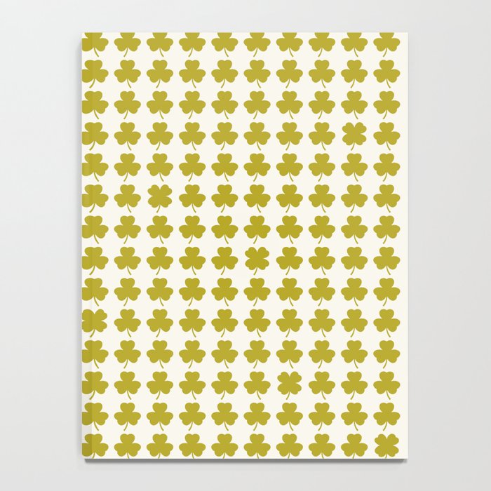 Clovers XIX Chartreuse Botanical Pattern Notebook Gallery Image 4