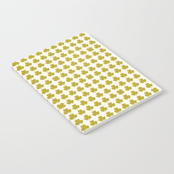 Clovers XIX Chartreuse Botanical Pattern Notebook Gallery Image 1