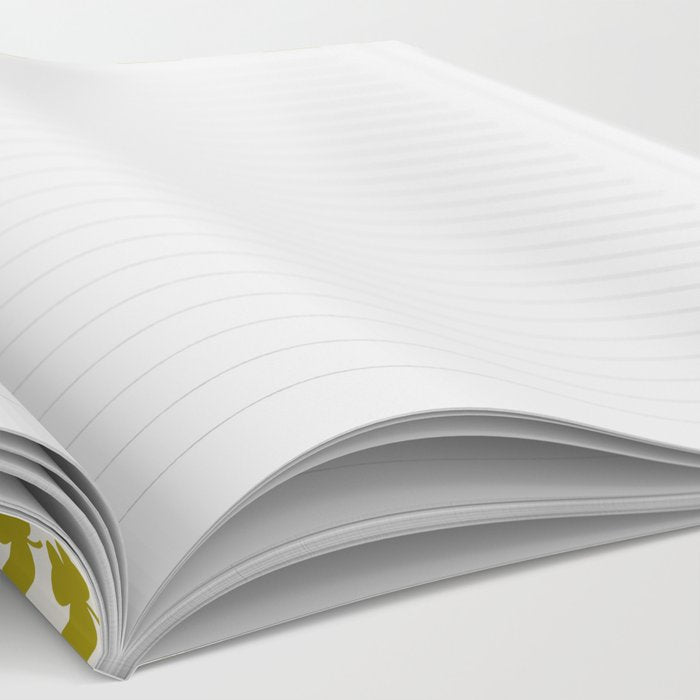 Clovers XIX Chartreuse Botanical Pattern Notebook Gallery Image 2
