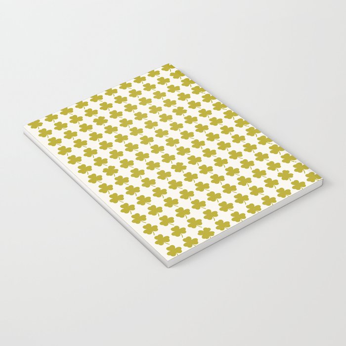 Clovers XIX Chartreuse Botanical Pattern Notebook Gallery Image 3