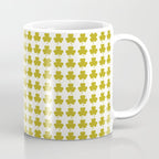 Clovers XIX Chartreuse Botanical Pattern Coffee Mug Gallery Image 1