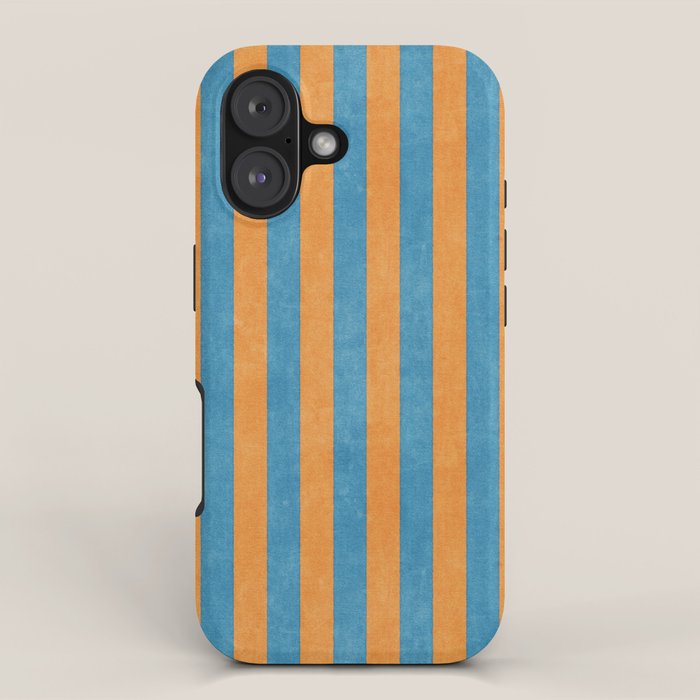 STRIPES - 005 - blue and orange iPhone Case Gallery Image 1
