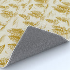 Yellow/Gold Alien Abduction Toile De Jouy Pattern Rug Gallery Image 4