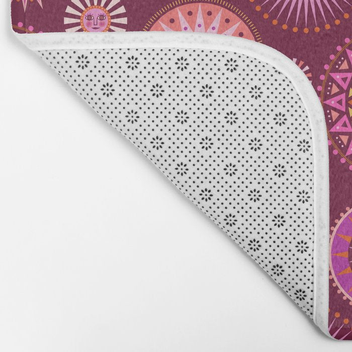 Here Comes the Sun - Pink and Magenta Bath Mat Gallery Image 2