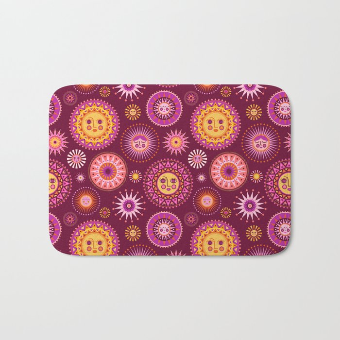 Here Comes the Sun - Pink and Magenta Bath Mat Gallery Image 1