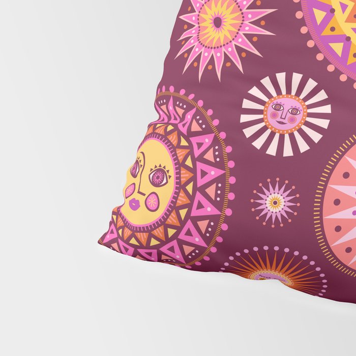 Here Comes the Sun - Pink and Magenta Pillow Sham Gallery Image 4