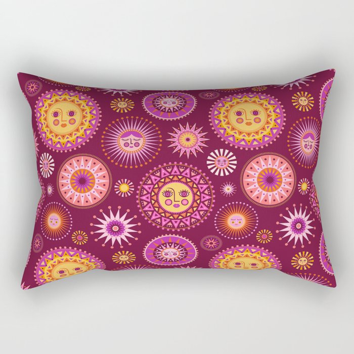 Here Comes the Sun - Pink and Magenta Rectangular Pillow Gallery Image 2