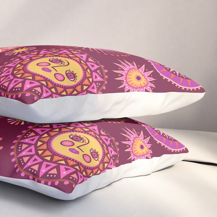 Here Comes the Sun - Pink and Magenta Pillow Sham Gallery Image 3