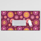 Here Comes the Sun - Pink and Magenta Desk Mat Gallery Image 1