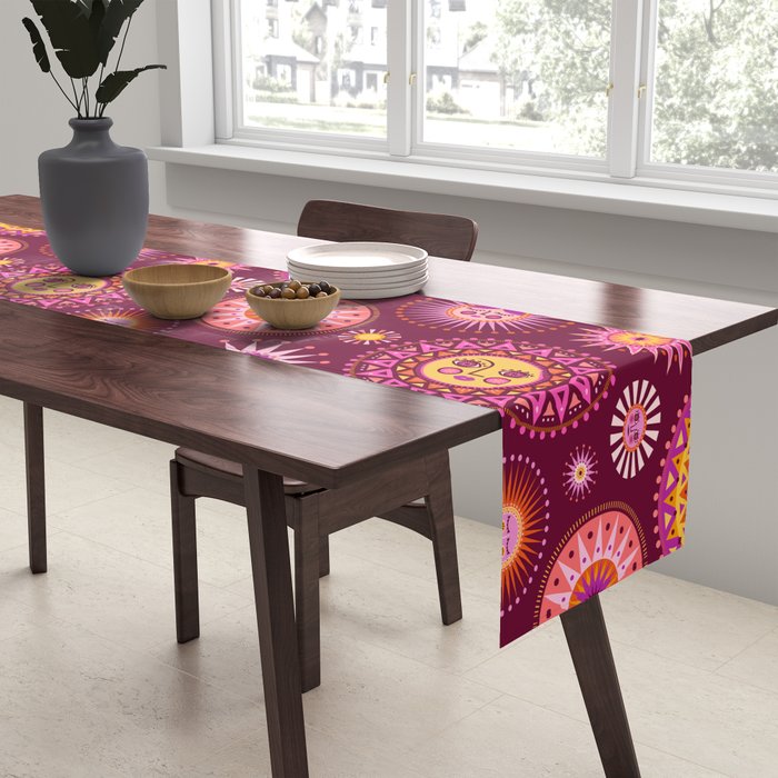 Here Comes the Sun - Pink and Magenta Table Runner Gallery Image 2