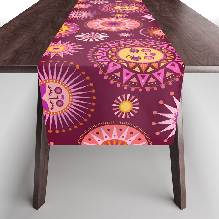 Here Comes the Sun - Pink and Magenta Table Runner Gallery Image 1
