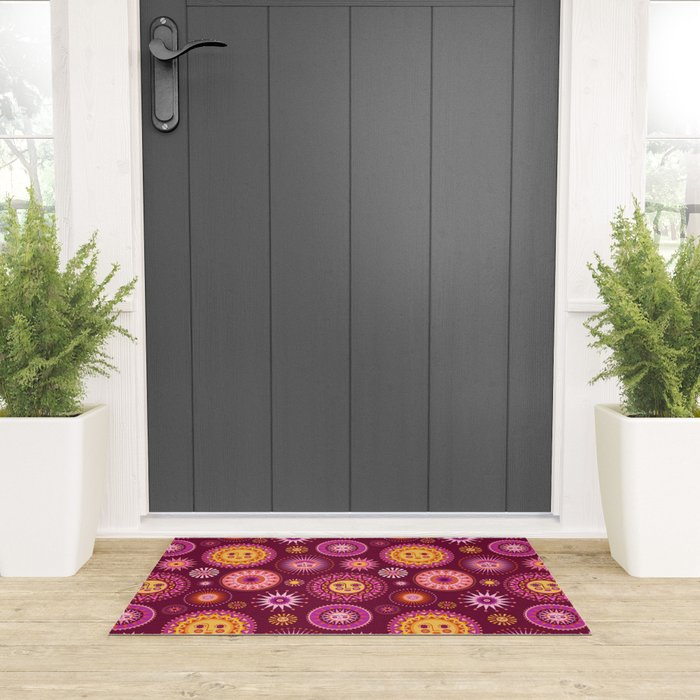 Here Comes the Sun - Pink and Magenta Welcome Mat Gallery Image 3