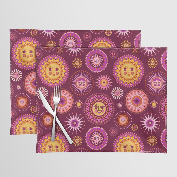 Here Comes the Sun - Pink and Magenta Placemat Gallery Image 1
