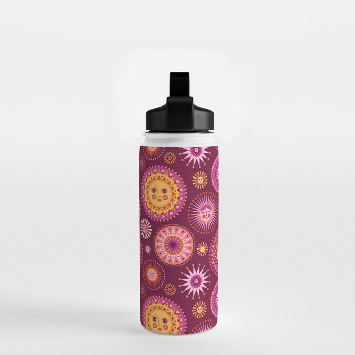 Here Comes the Sun - Pink and Magenta Water Bottle Gallery Image 2