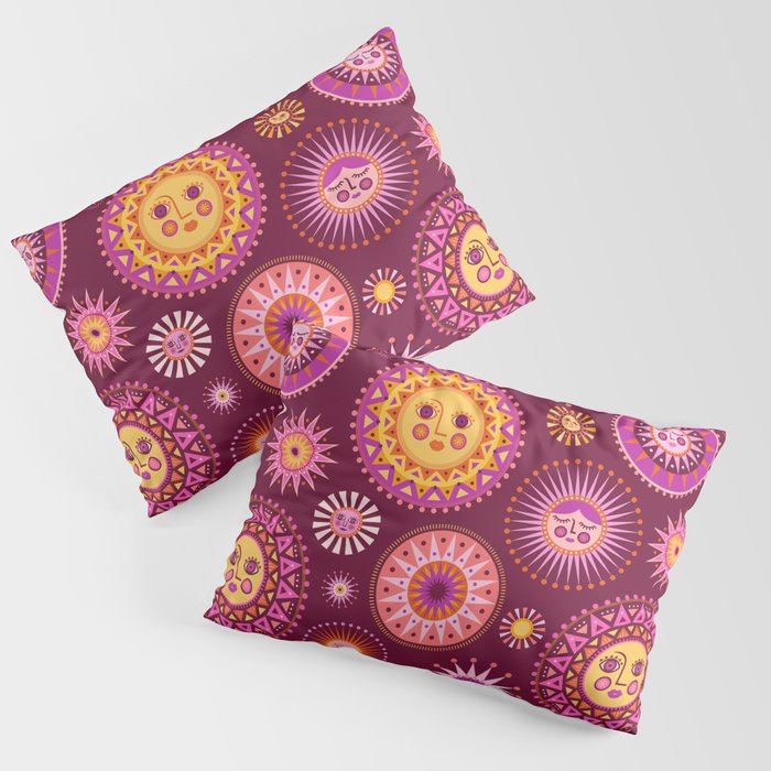 Here Comes the Sun - Pink and Magenta Pillow Sham Gallery Image 3