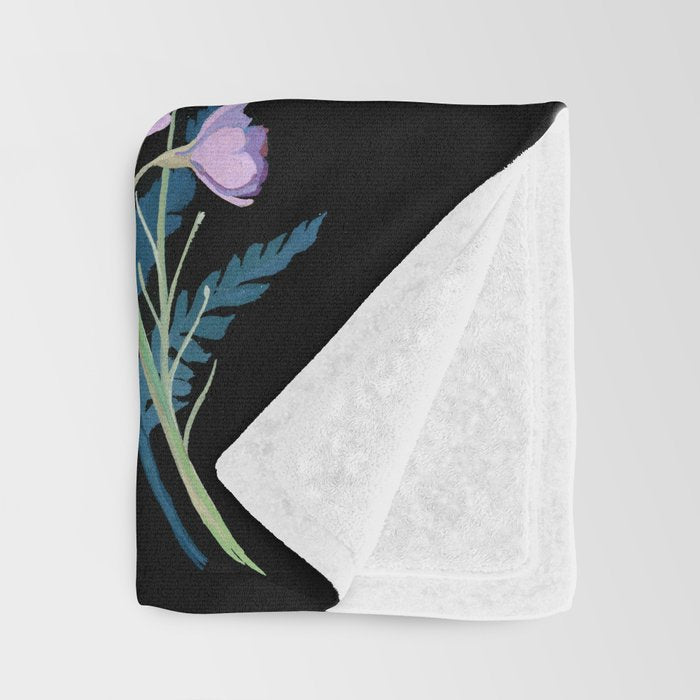 Sphinx Moth Moon Garden Throw Blanket Gallery Image 3