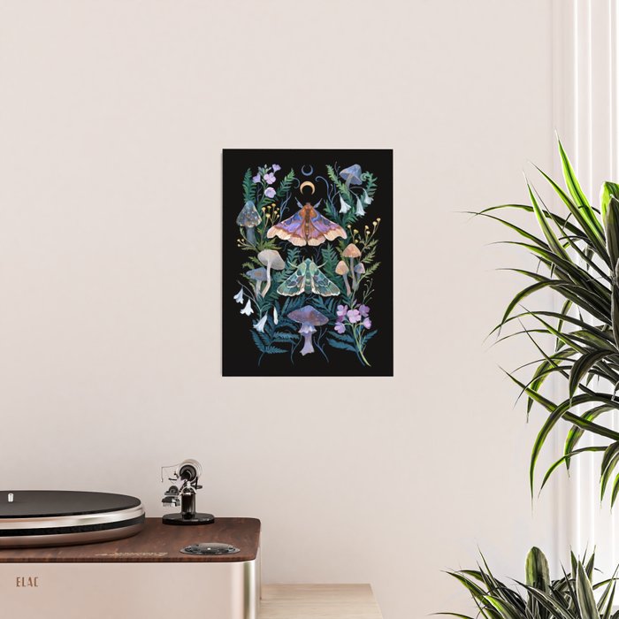 Sphinx Moth Moon Garden Poster Gallery Image 2