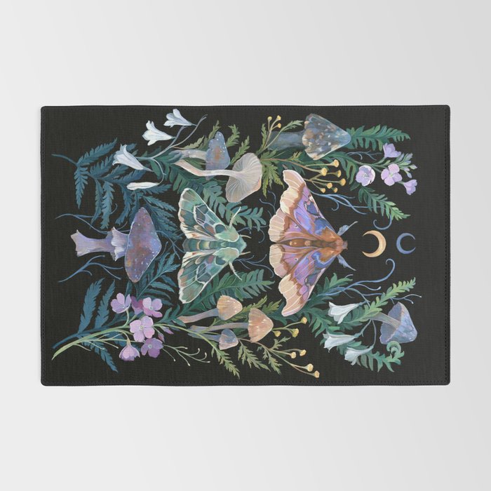 Sphinx Moth Moon Garden Rug Gallery Image 2