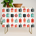 Flask Collection - Red & Turquoise Palette Credenza Gallery Image 1