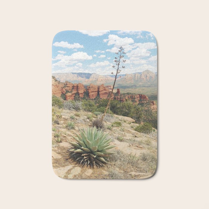 Sedona Red Sandstone Desert Agave Bath Mat Gallery Image 1