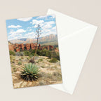 Sedona Red Sandstone Desert Agave Stationery Card Gallery Image 2