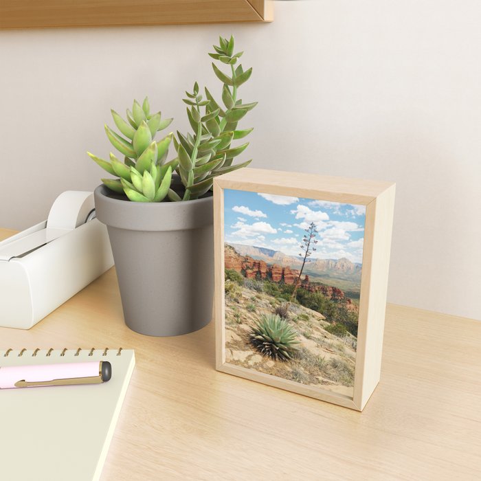 Sedona Red Sandstone Desert Agave Mini Art Print Gallery Image 2