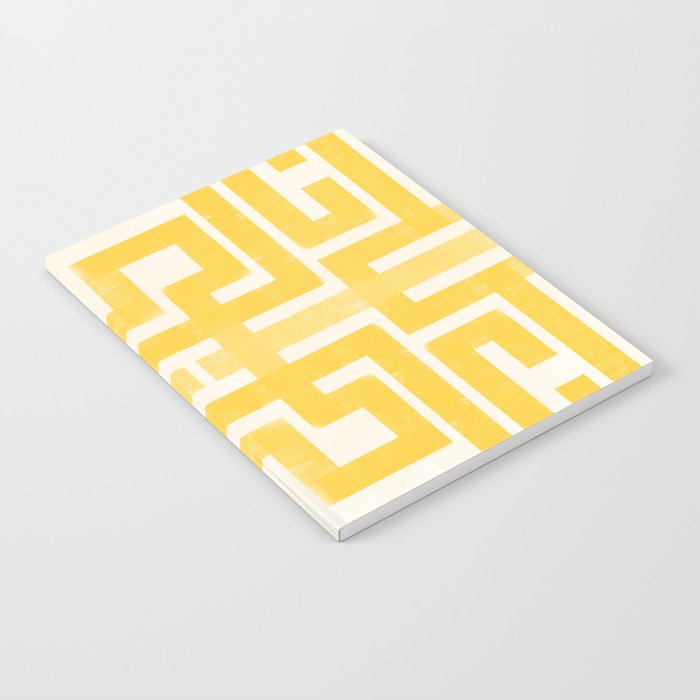 Corn Maze - Yellow Geometric Abstract Notebook Gallery Image 2
