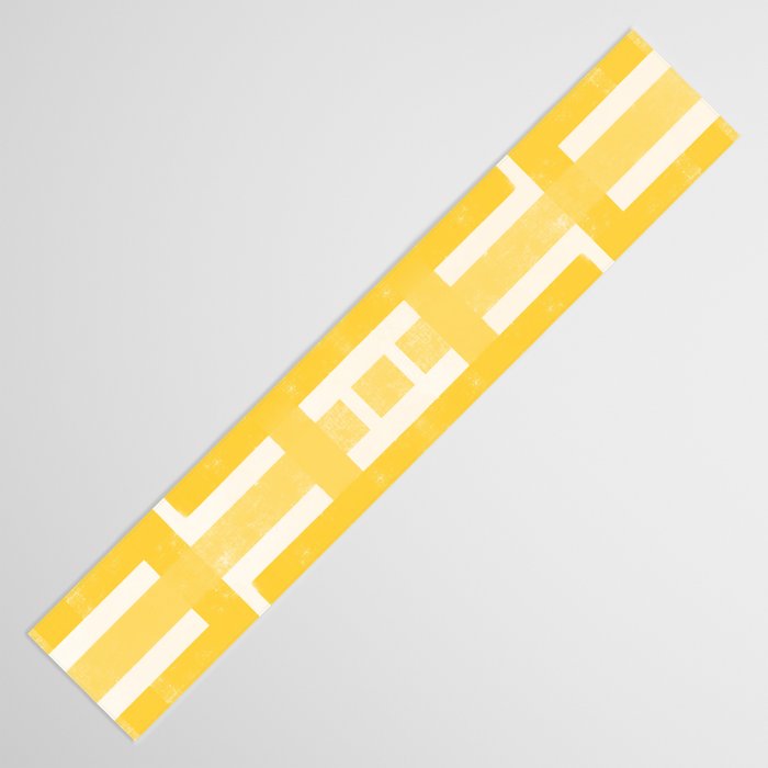 Corn Maze - Yellow Geometric Abstract Table Runner Gallery Image 3