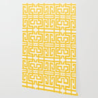 Corn Maze - Yellow Geometric Abstract Wallpaper Gallery Image 2