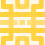 Corn Maze - Yellow Geometric Abstract Coffee Mug Gallery Image 2