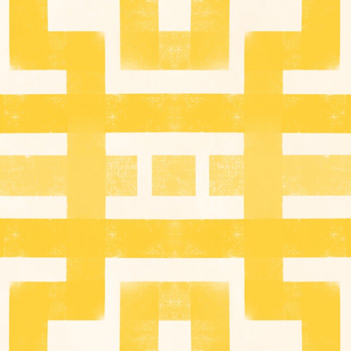 Corn Maze - Yellow Geometric Abstract Coffee Mug Gallery Image 2
