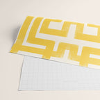 Corn Maze - Yellow Geometric Abstract Wrapping Paper Gallery Image 2