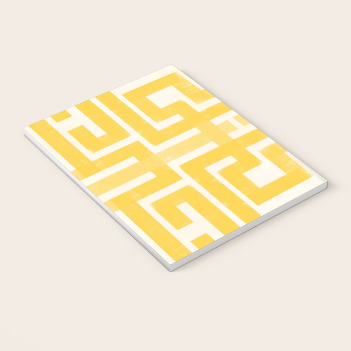 Corn Maze - Yellow Geometric Abstract Notebook Gallery Image 3